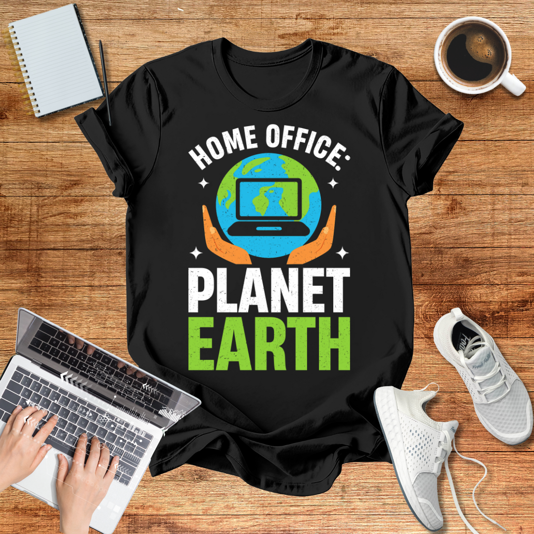 Home Office Planet Earth T-Shirt
