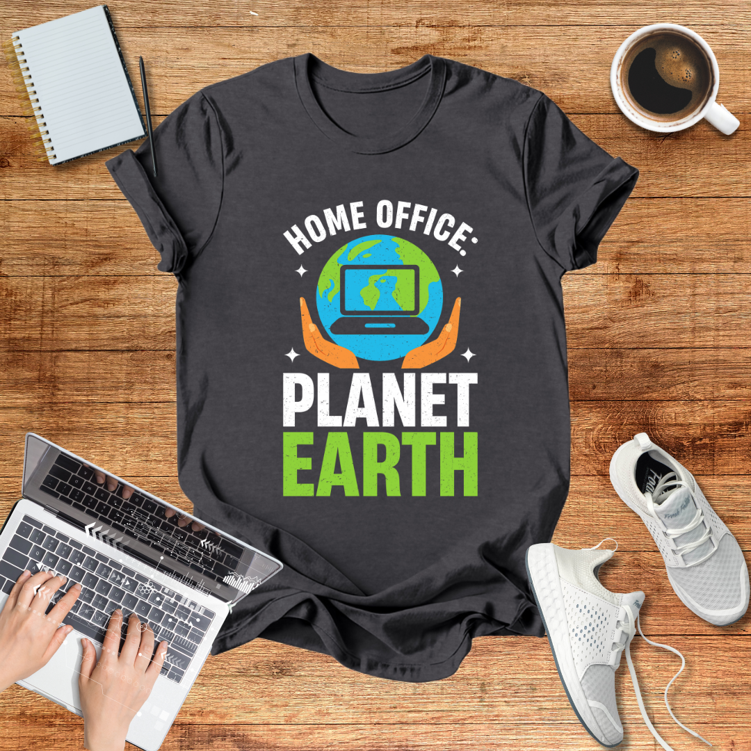 Home Office Planet Earth T-Shirt