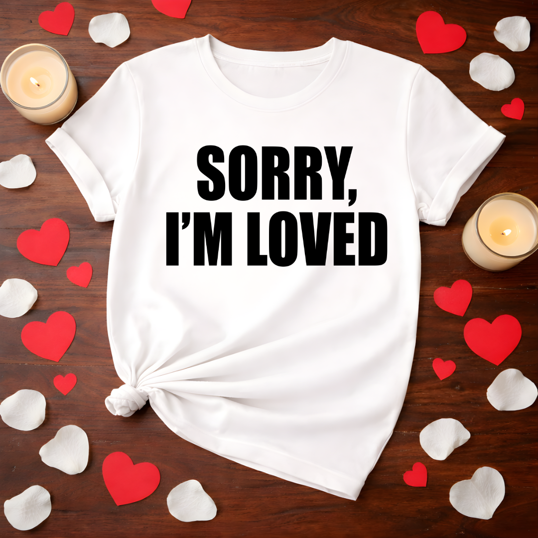 Sorry, I’m Loved  Valentine Tee