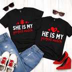 She Is My Perfect Match- Couples Romantic Tee