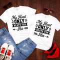 My Heart Only Beats For Her — Couples Romantic Gift Tee