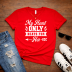 My Heart Only Beats For Her — Couples Romantic  Tee