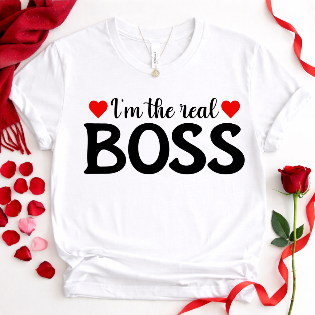 I'm the Real Boss - Couples Romantic Tee
