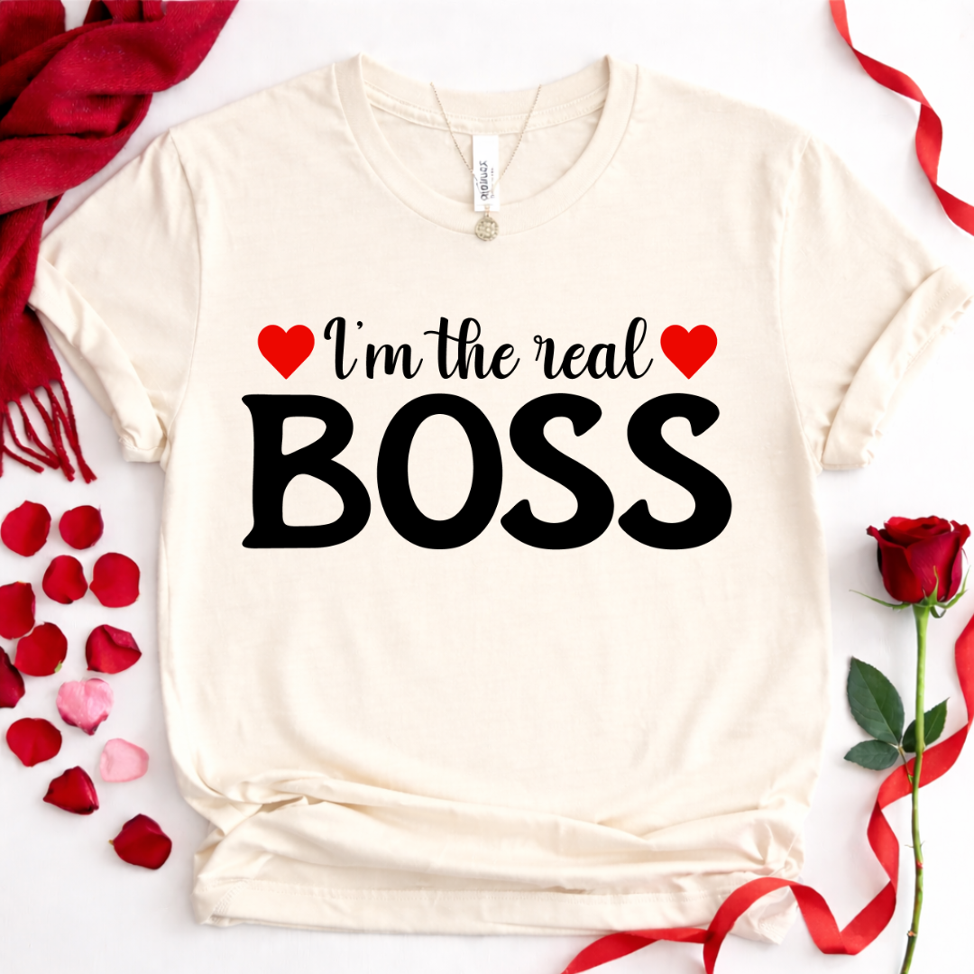 I'm the Real Boss - Couples Romantic Tee