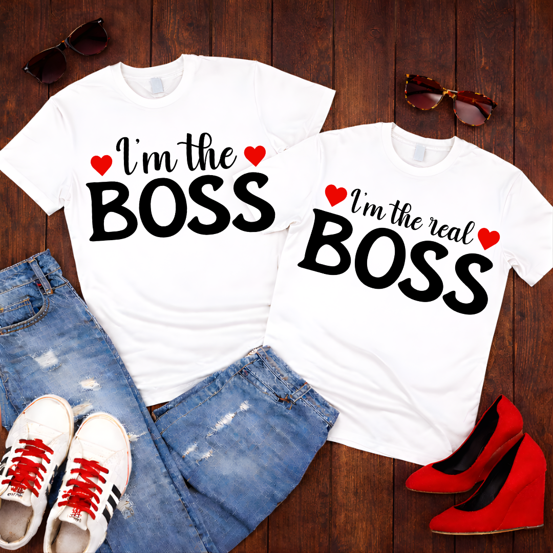 I'm the Real Boss - Couples Romantic Tee