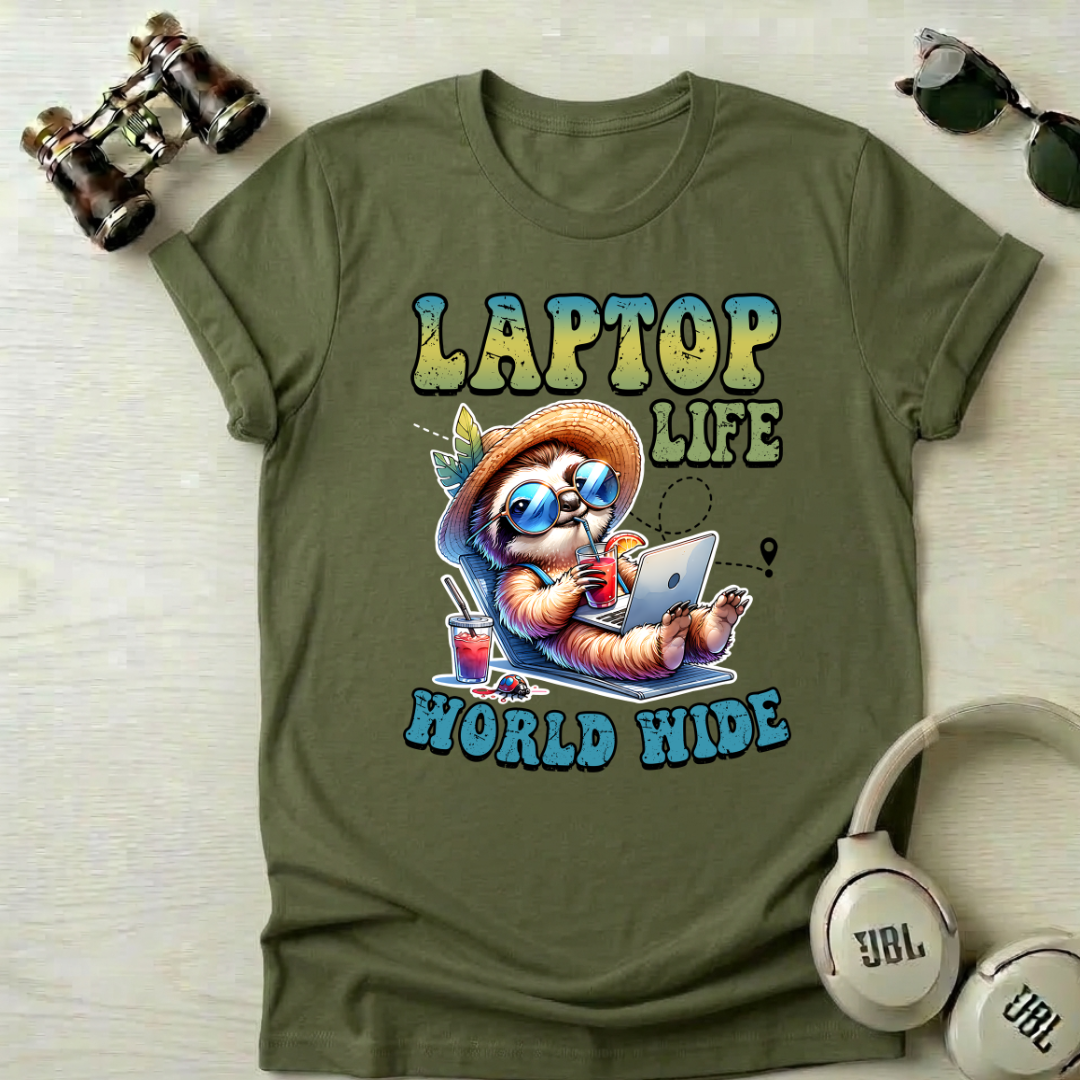 Laptop Life Sloth Unisex T-Shirt