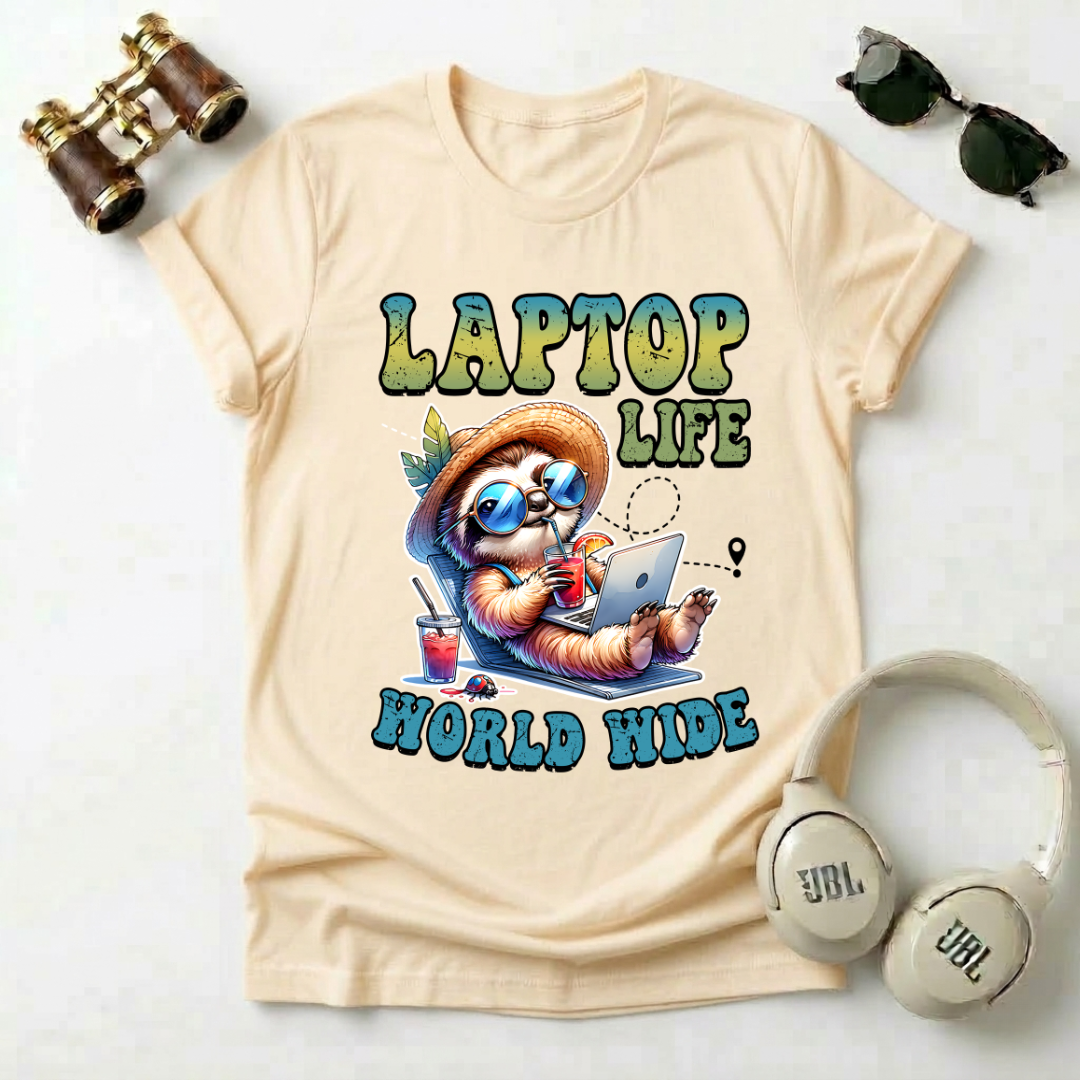 Laptop Life Sloth Unisex T-Shirt