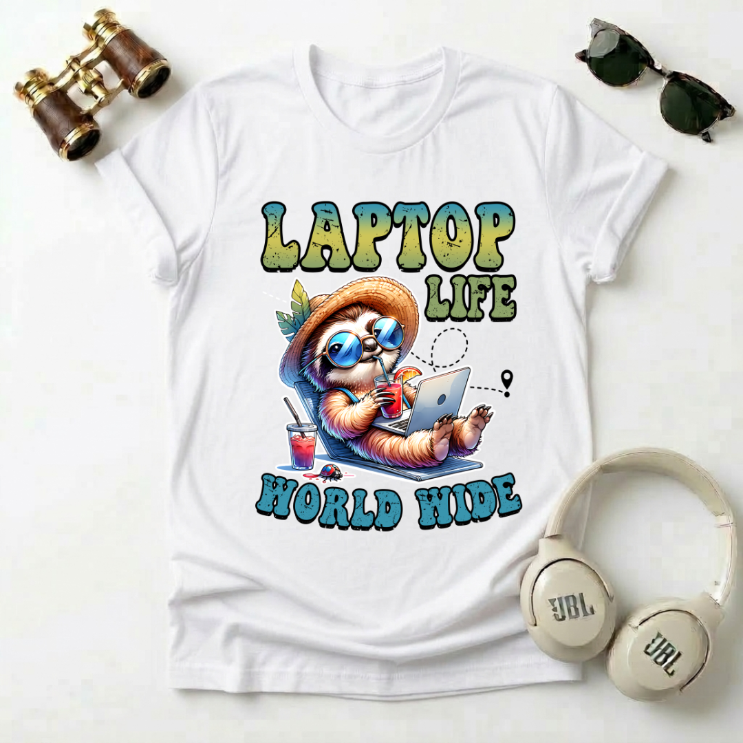 Laptop Life Sloth Unisex T-Shirt
