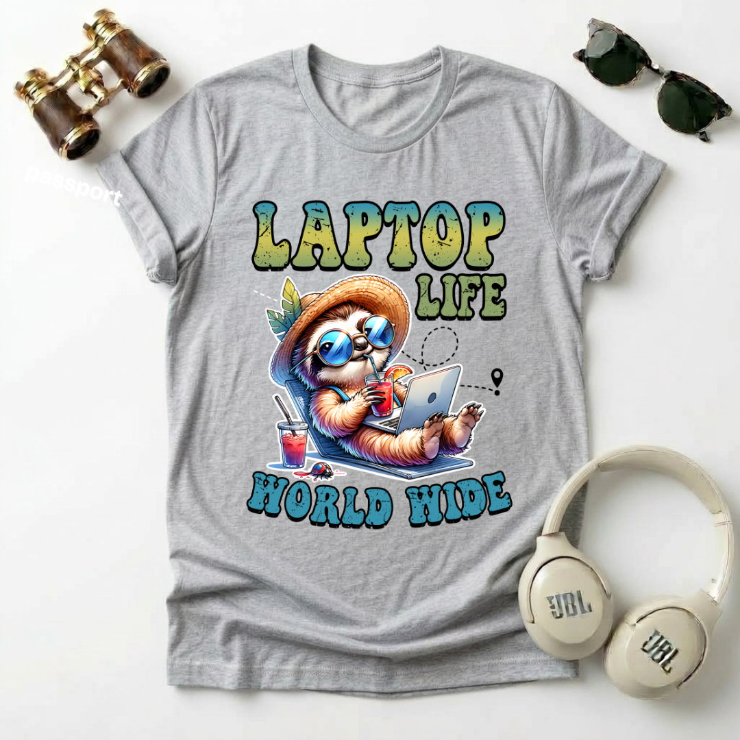 Laptop Life Sloth Unisex T-Shirt