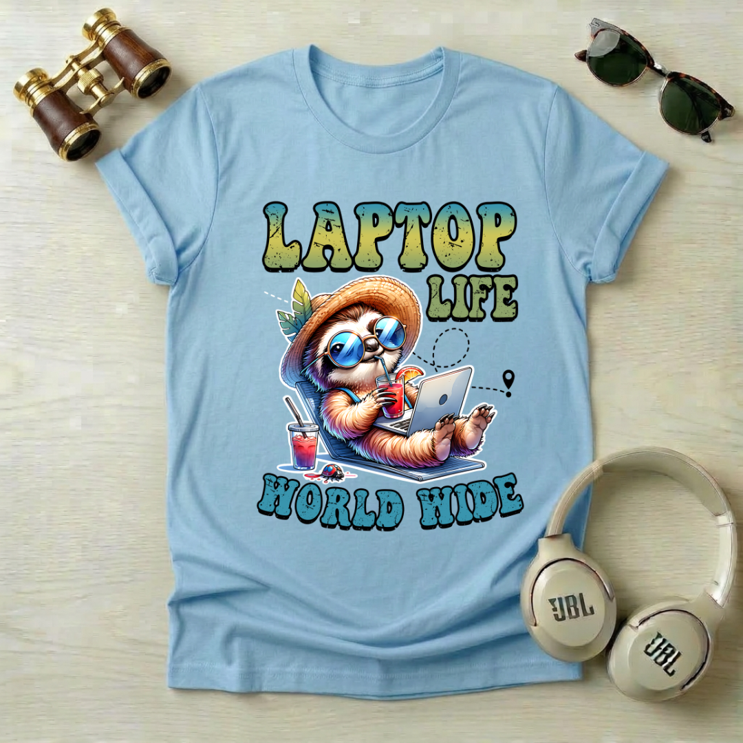 Laptop Life Sloth Unisex T-Shirt