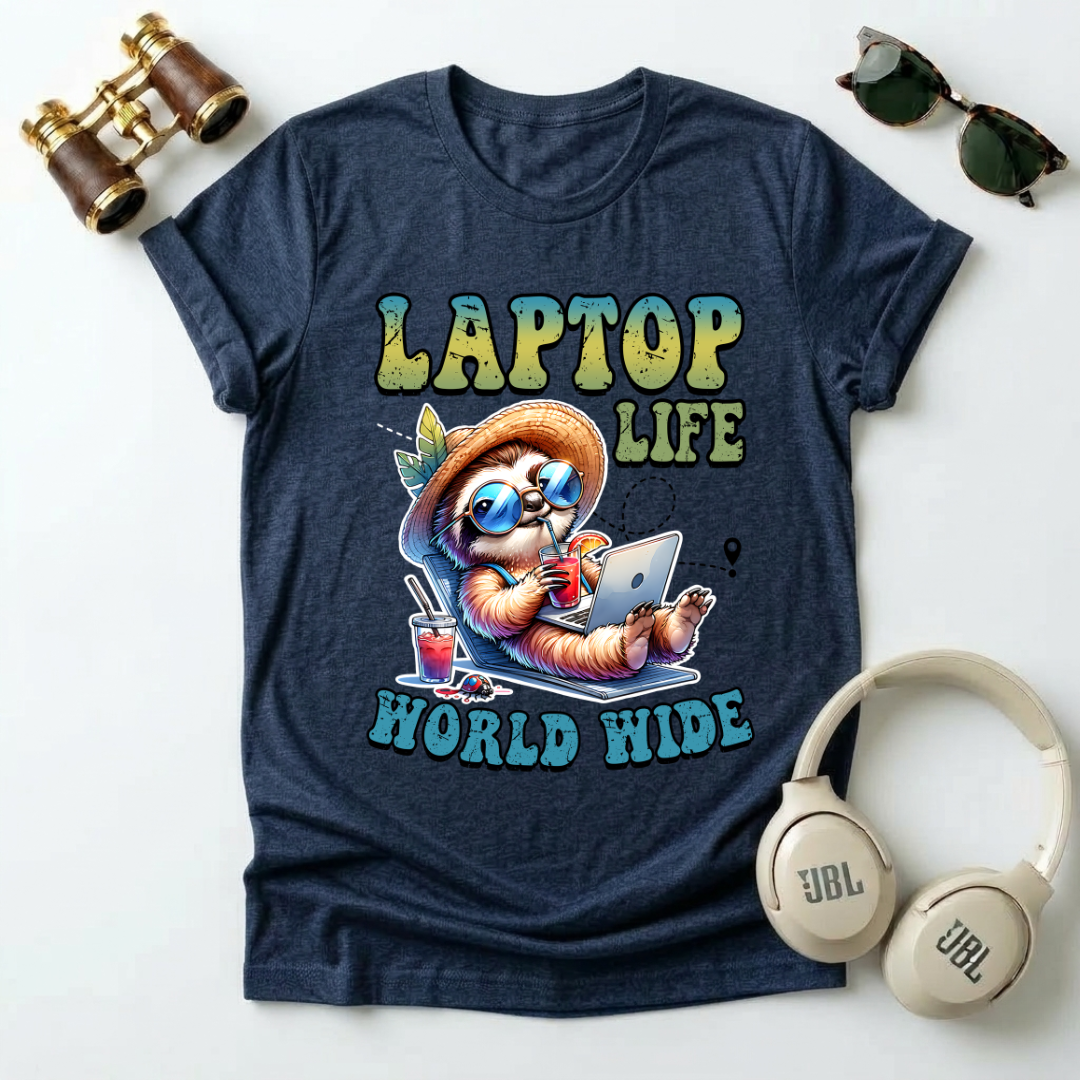 Laptop Life Sloth Unisex T-Shirt
