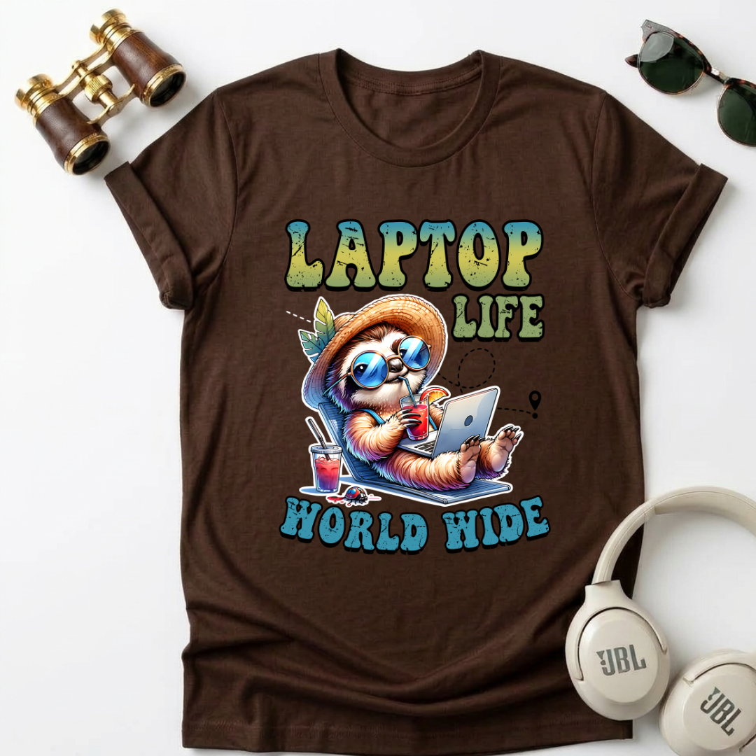 Laptop Life Sloth Unisex T-Shirt