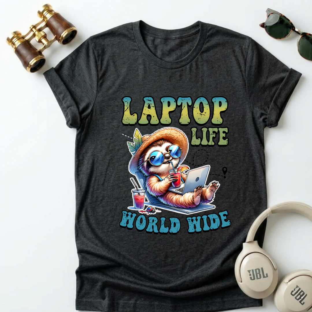 Laptop Life Sloth Unisex T-Shirt
