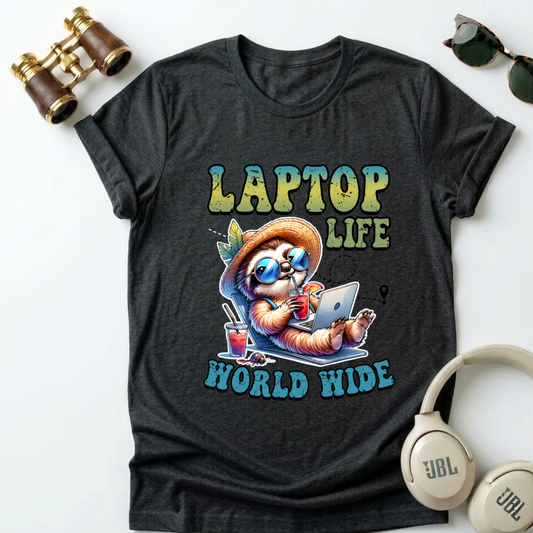 Laptop Life Sloth Unisex T-Shirt