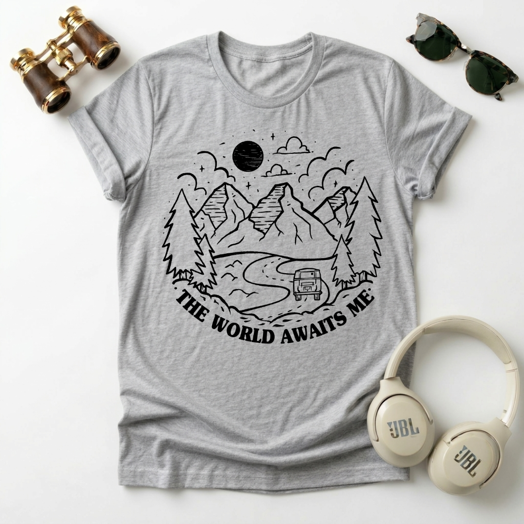 The World Awaits Me Unisex Tee