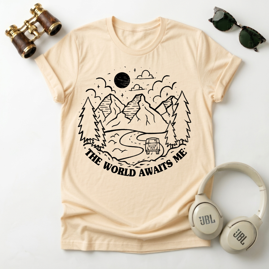 The World Awaits Me Unisex Tee