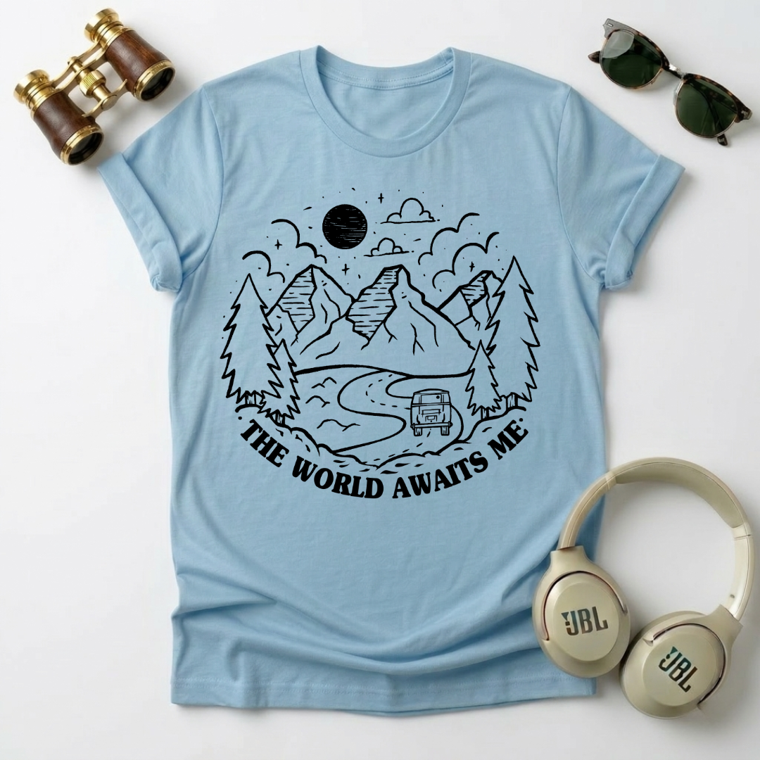 The World Awaits Me Unisex Tee