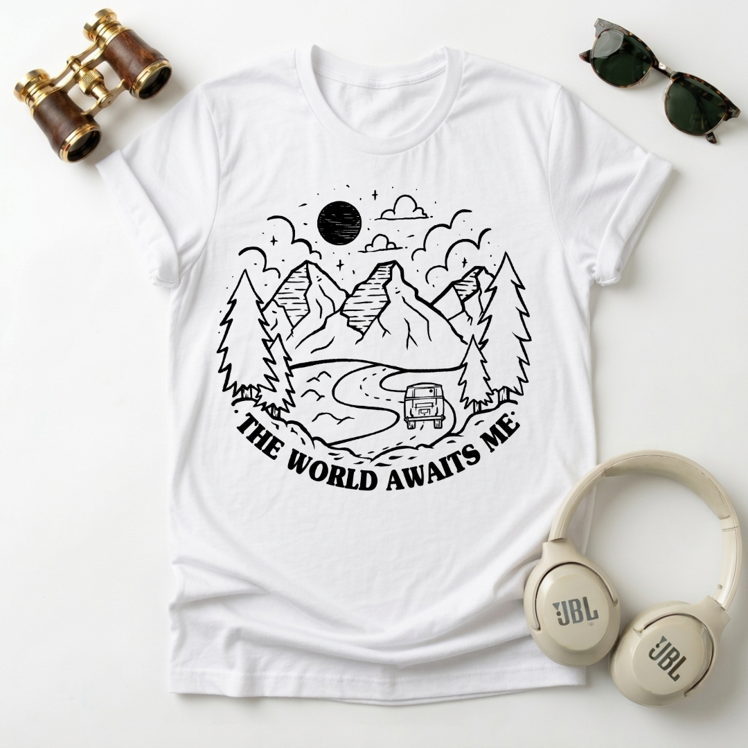 The World Awaits Me Unisex Tee
