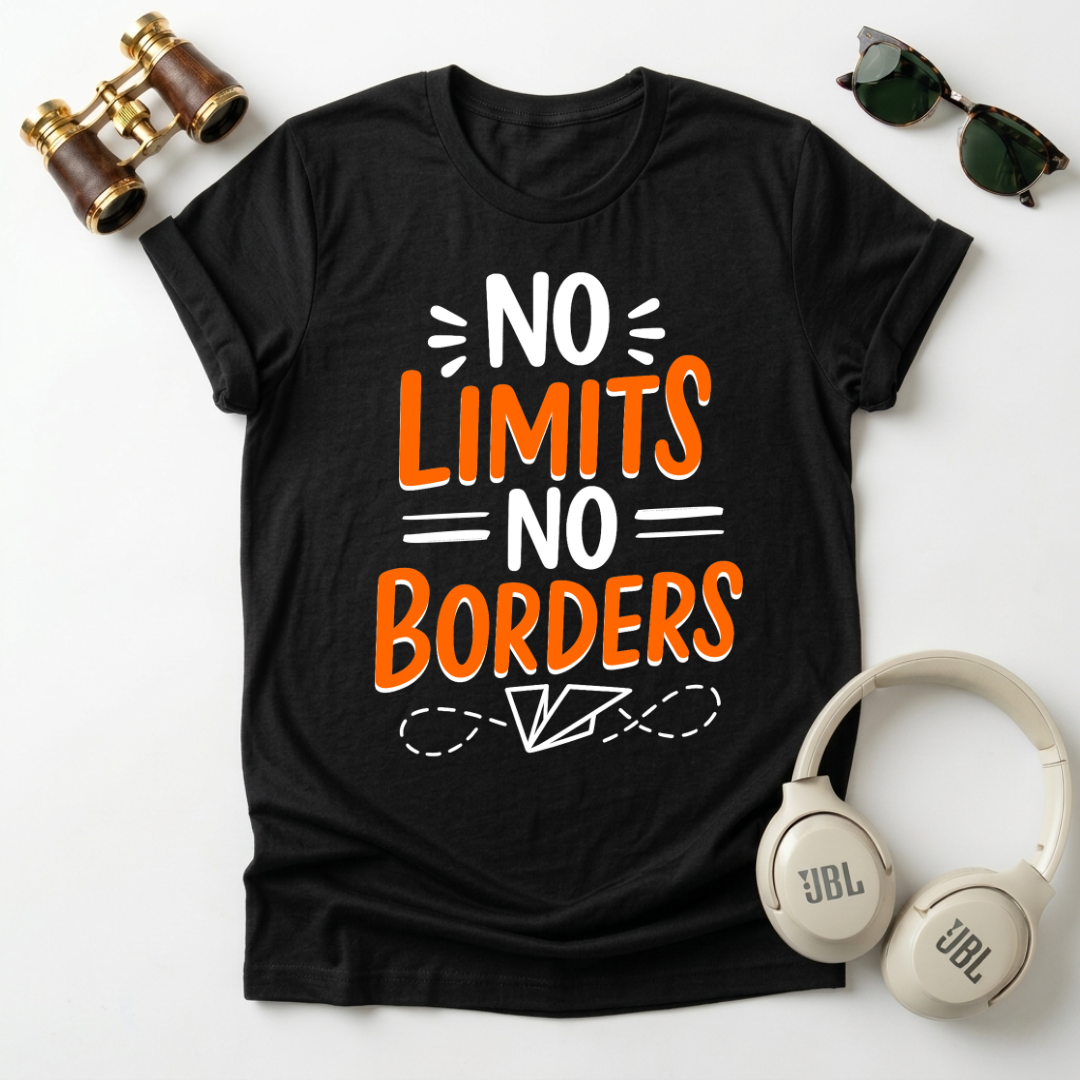 No Limits No Borders Motivational Unisex T-Shirt