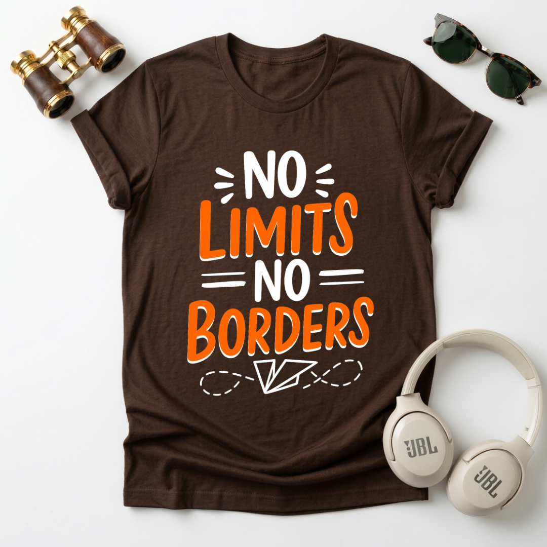 No Limits No Borders Motivational Unisex T-Shirt