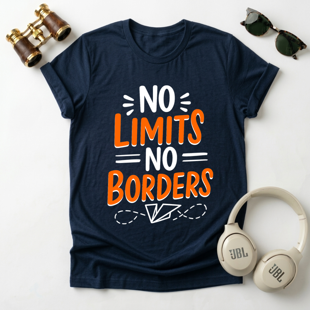 No Limits No Borders Motivational Unisex T-Shirt