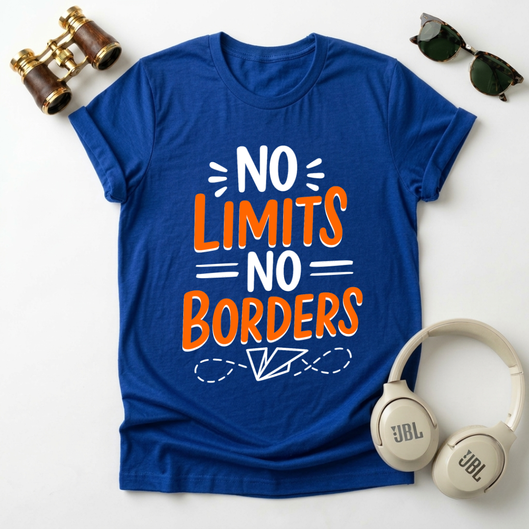 No Limits No Borders Motivational Unisex T-Shirt