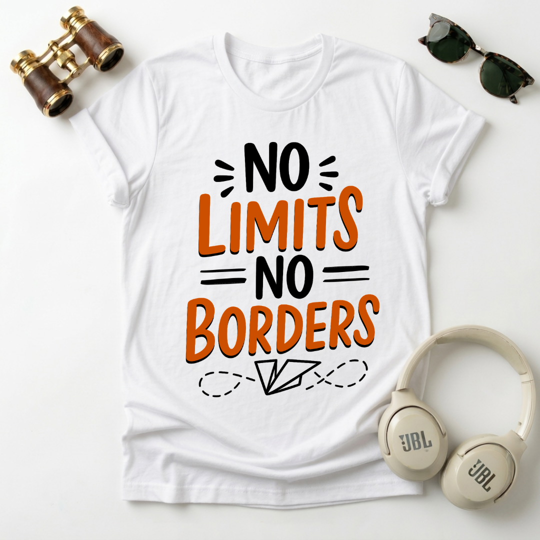 No Limits No Borders Motivational Unisex T-Shirt