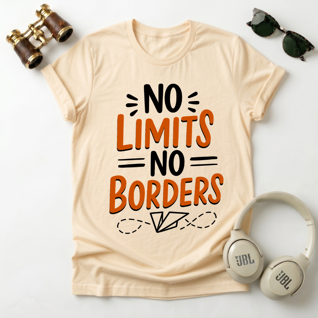 No Limits No Borders Motivational Unisex T-Shirt