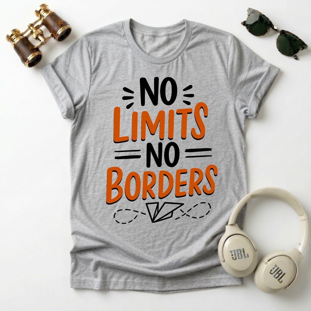 No Limits No Borders Motivational Unisex T-Shirt