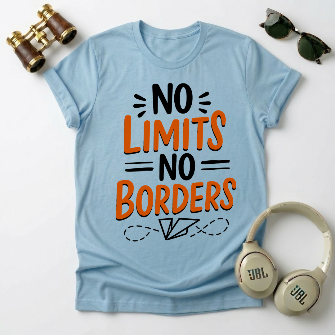 No Limits No Borders Motivational Unisex T-Shirt