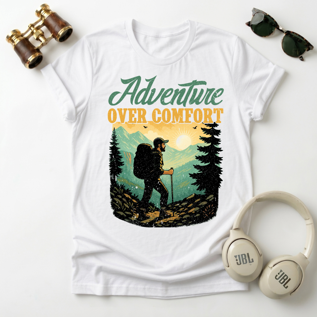Adventure Over Comfort Unisex Softstyle T-Shirt