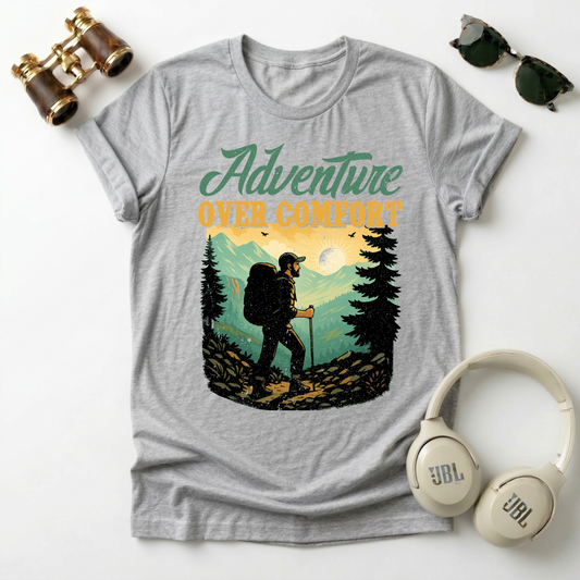 Adventure Over Comfort Unisex Softstyle T-Shirt