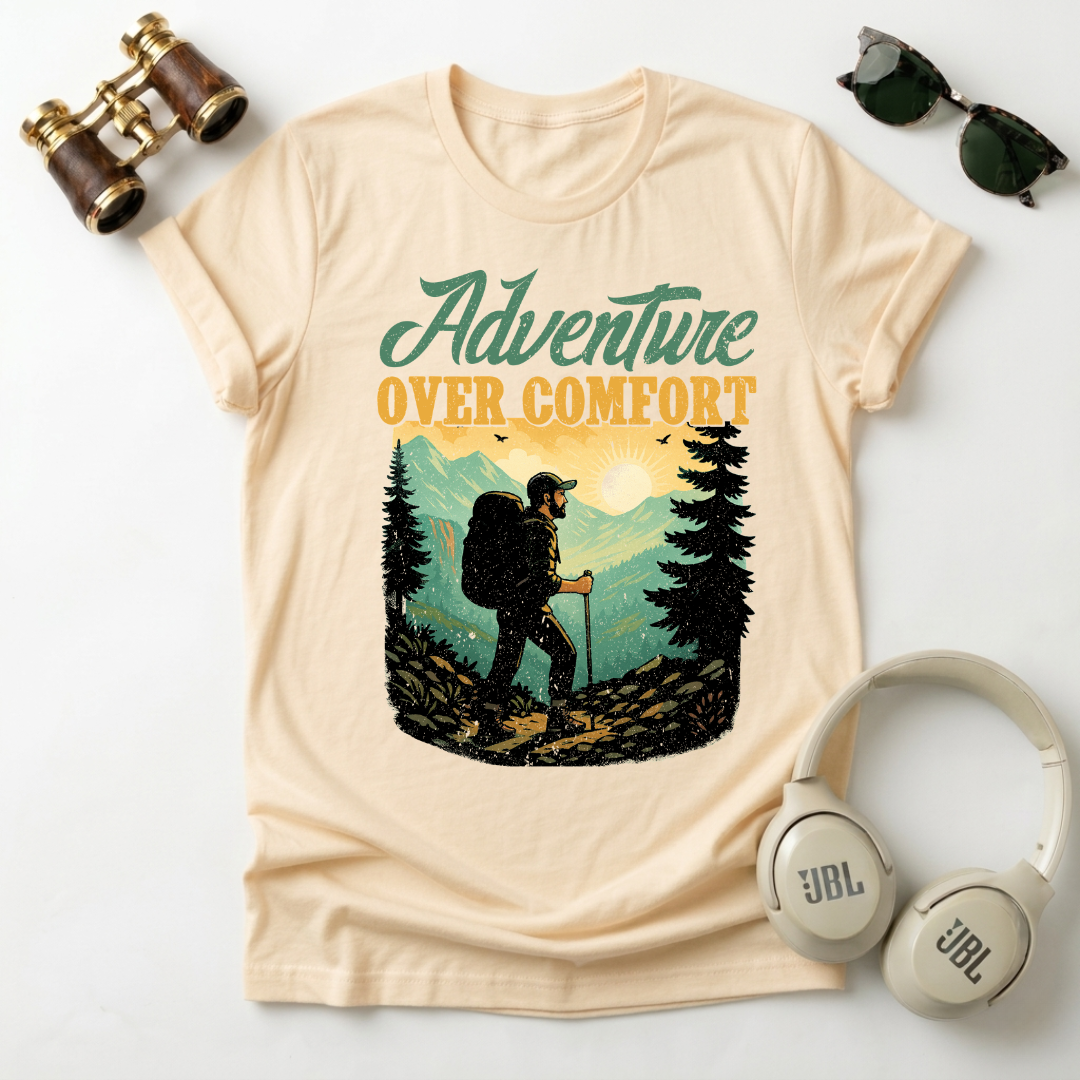 Adventure Over Comfort Unisex Softstyle T-Shirt
