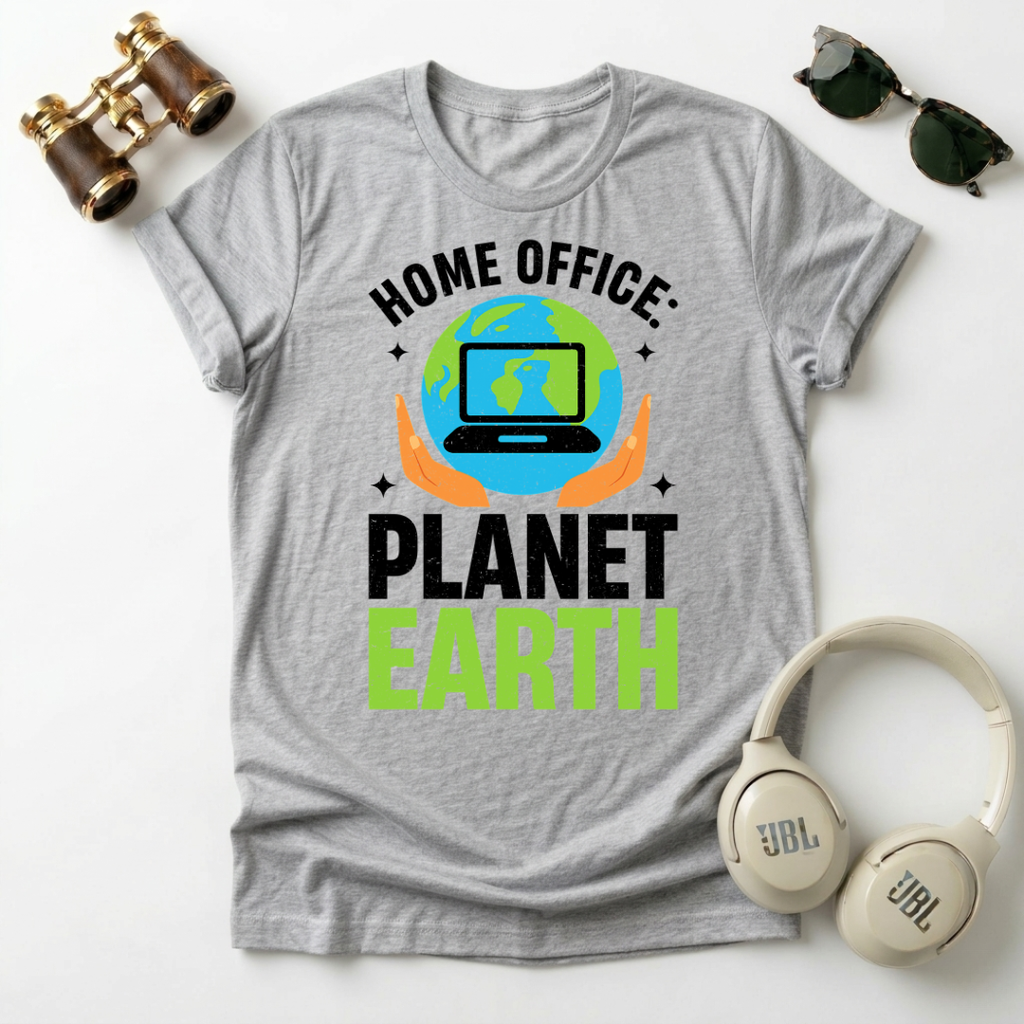 Home Office Planet Earth Tee