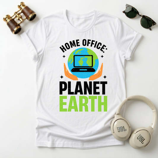 Home Office Planet Earth Tee