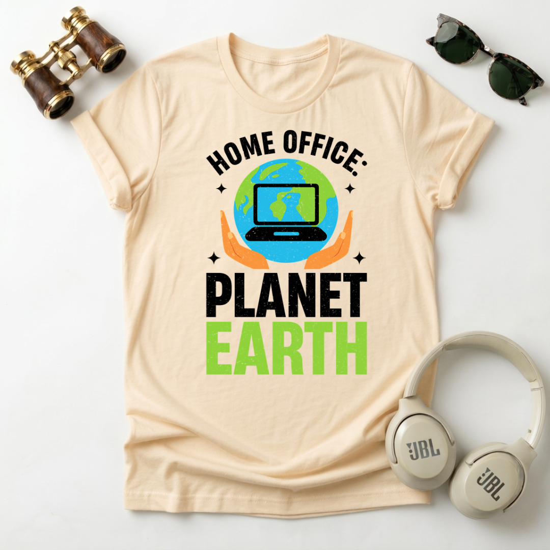 Home Office Planet Earth Tee
