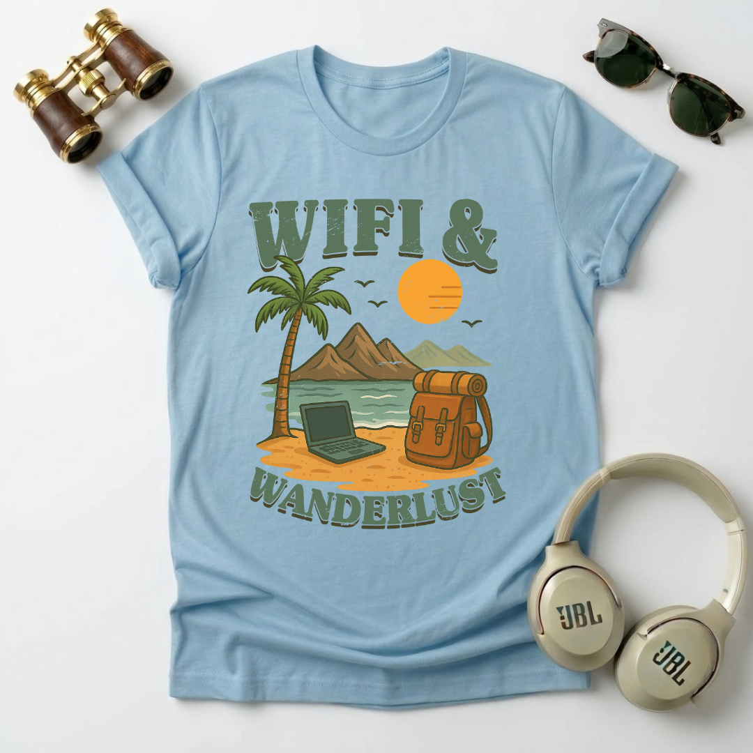 Wifi And Wanderlust Unisex T-Shirt