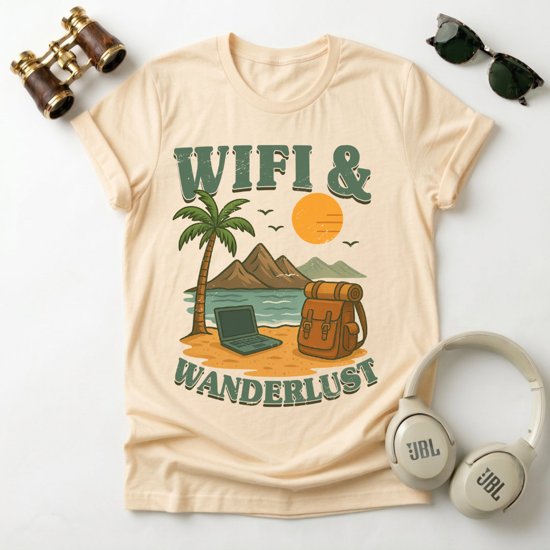 Wifi And Wanderlust Unisex T-Shirt