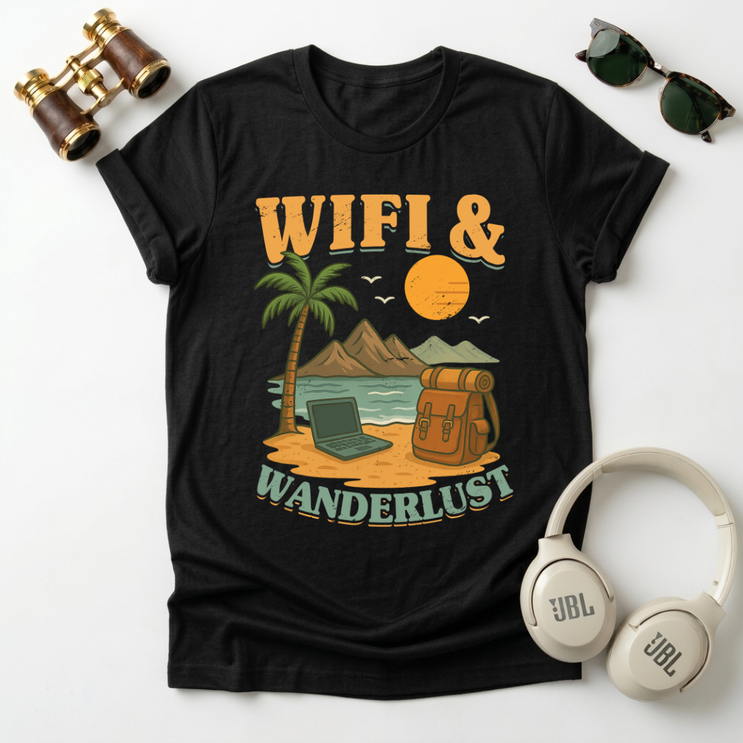 Wifi And Wanderlust  Unisex Tee