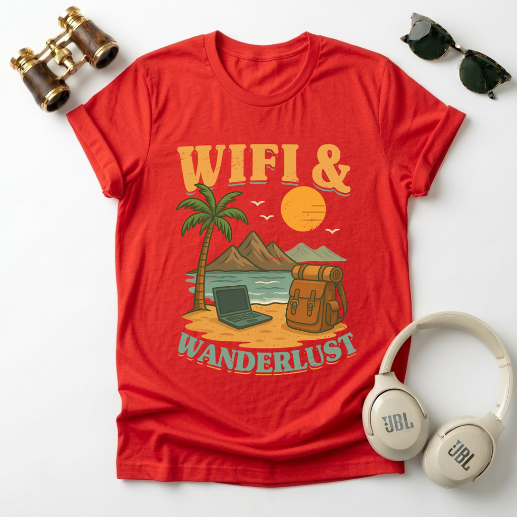Wifi And Wanderlust  Unisex Tee