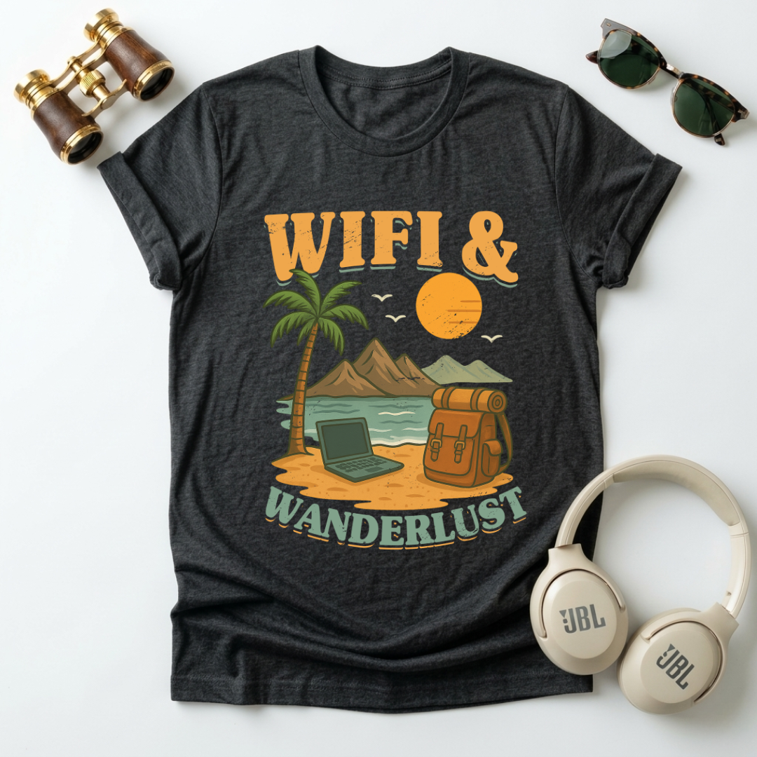 Wifi And Wanderlust  Unisex Tee