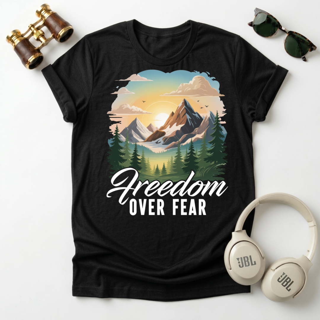 Freedom Over Fear Mountain T Shirt