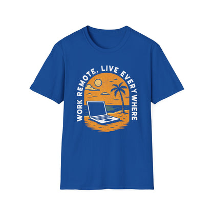 Remote Work T-Shirt, Perfect Gift for Digital Nomads,