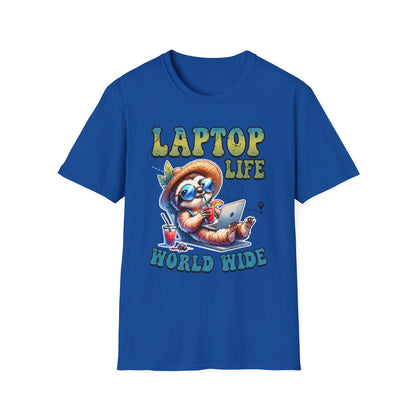 Laptop Life Sloth T-Shirt