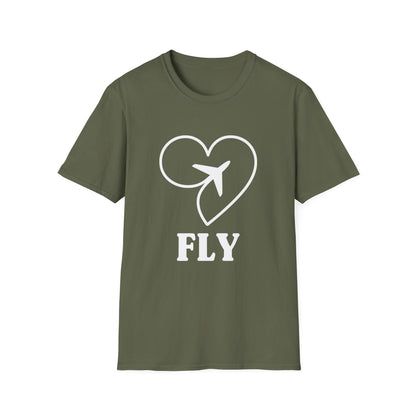 Heart & Plane Unisex Travel T-Shirt