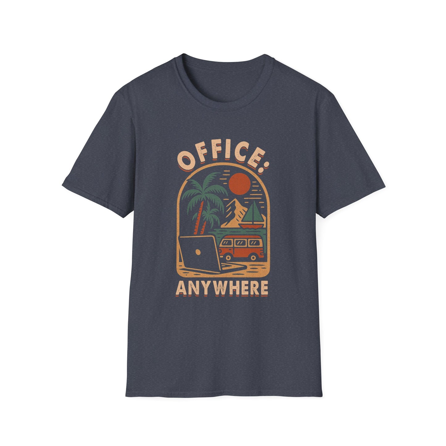 Remote Work Adventure  Unisex T-Shirt, Office Anywhere Tee