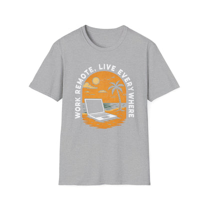 Remote Work T-Shirt, Perfect Gift for Digital Nomads,