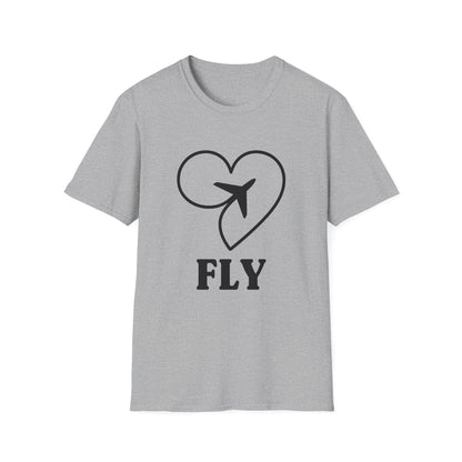 Heart & Plane Unisex Travel T-Shirt