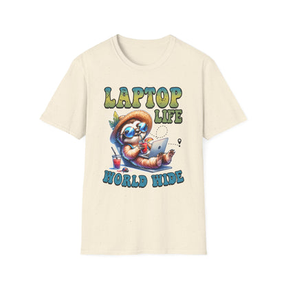 Laptop Life Sloth T-Shirt