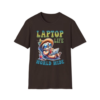 Laptop Life Sloth T-Shirt